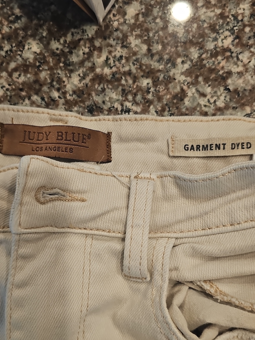 Judy Blue Cream High-Waist Garment Dyed Jeans - Picture 2 of 12